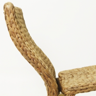 Poltrona Metal/Fibra Natural Kembali C65xL79xA88cm