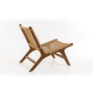 Poltrona Madeira Teca/Fibra Sintetica Delie L63x71xA73cm