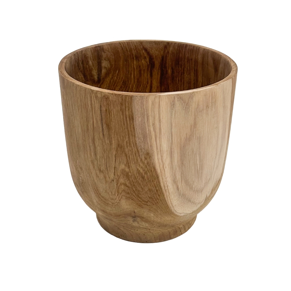 Decoração Madeira Vaso Junco Ø30xA30cm