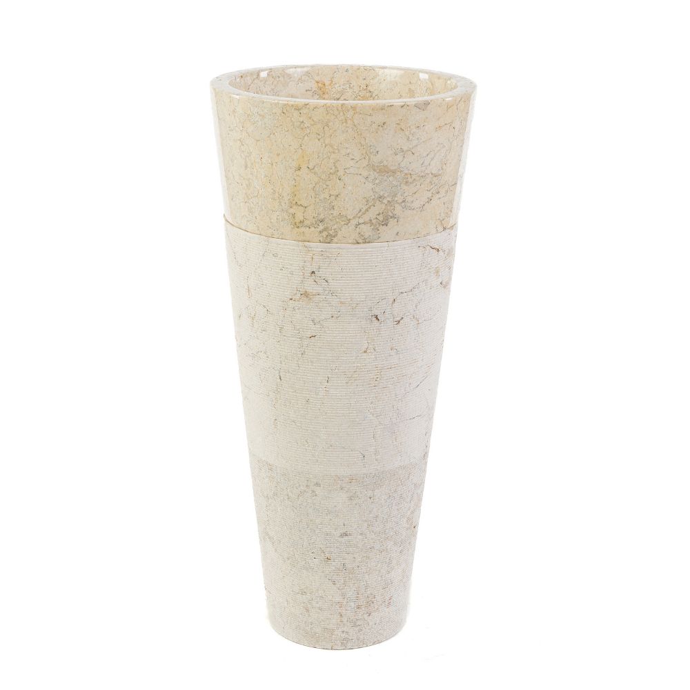 Cuba e Pedestal Pedra Neill - Ø:40 X A:90 CM