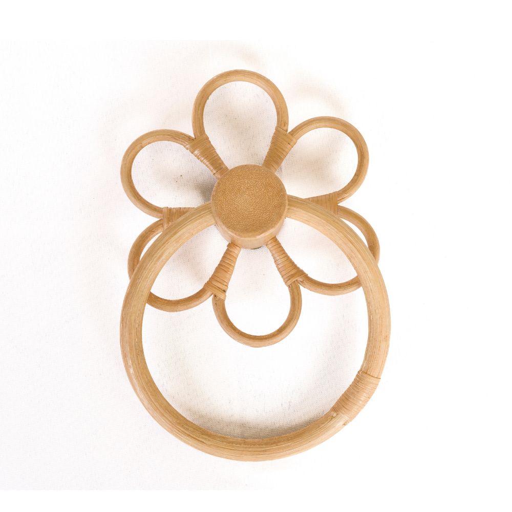 Porta Toalha Rattan Flower L24xP05xA16cm