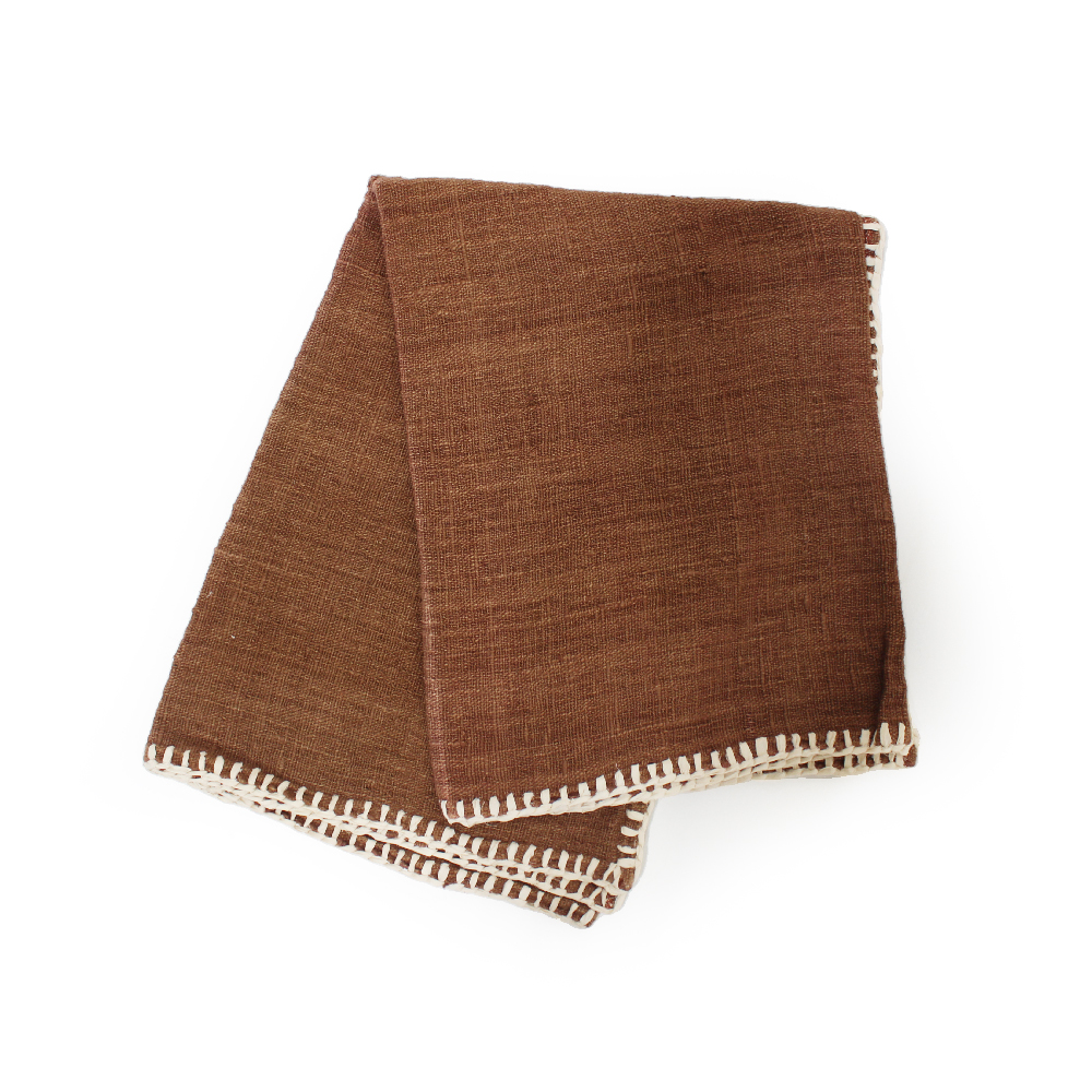 Cobre Leito Algodao Puro & Linho Taylam Chocolate L:200 X P:130 X A:02 CM