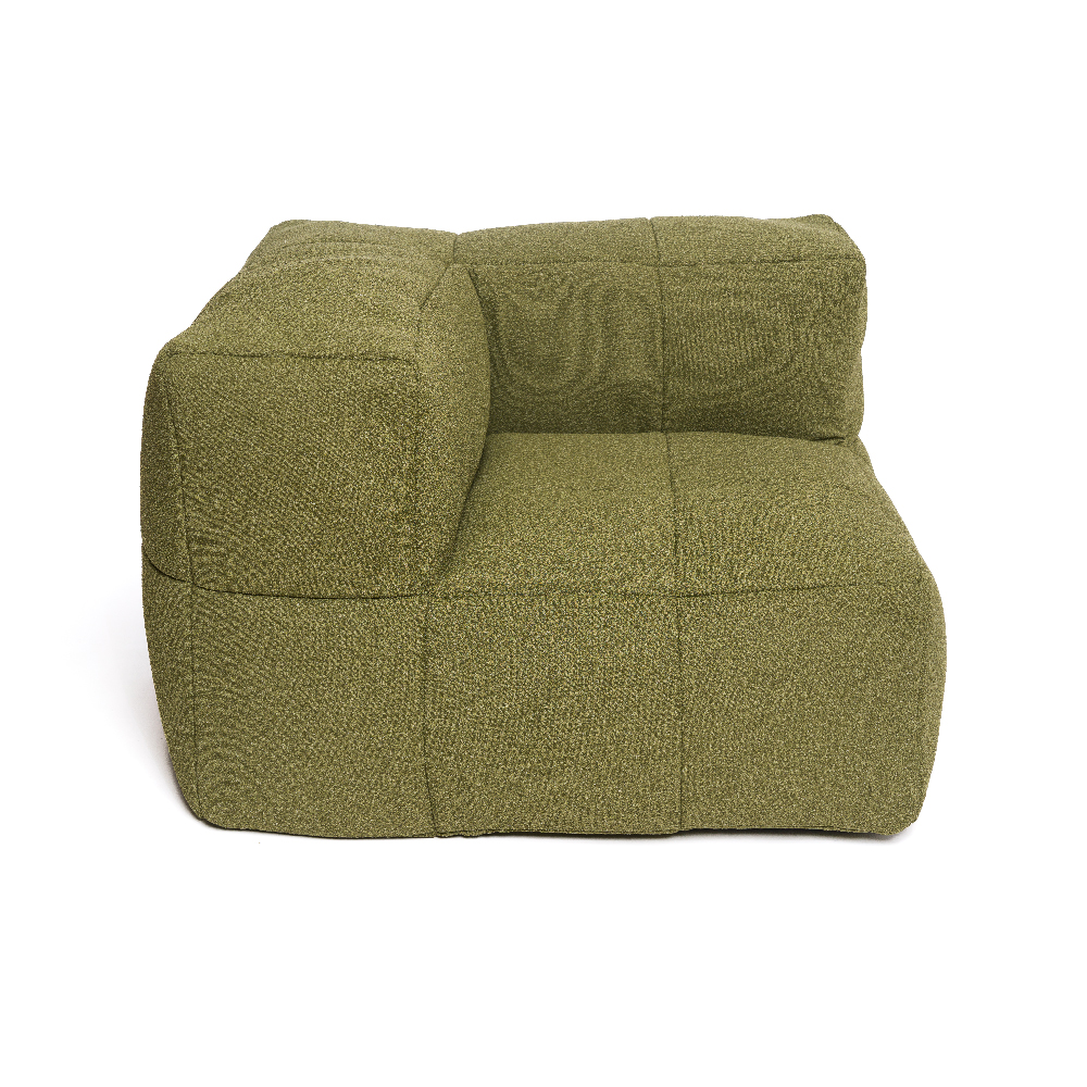 Puff Poltrona Canto Direito Garden Verde Oliva - L:90 X P:90 X A:65 CM