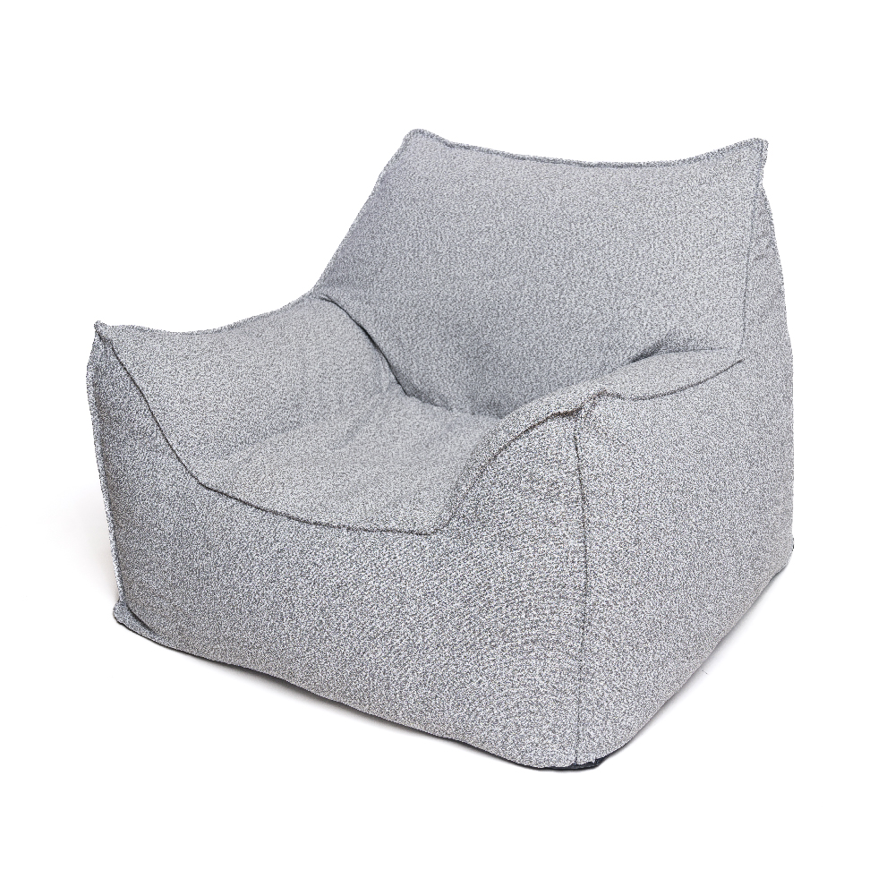 Puff Poltrona Garden Surya Cinza Off White L:90 X P:90 X A:65 CM