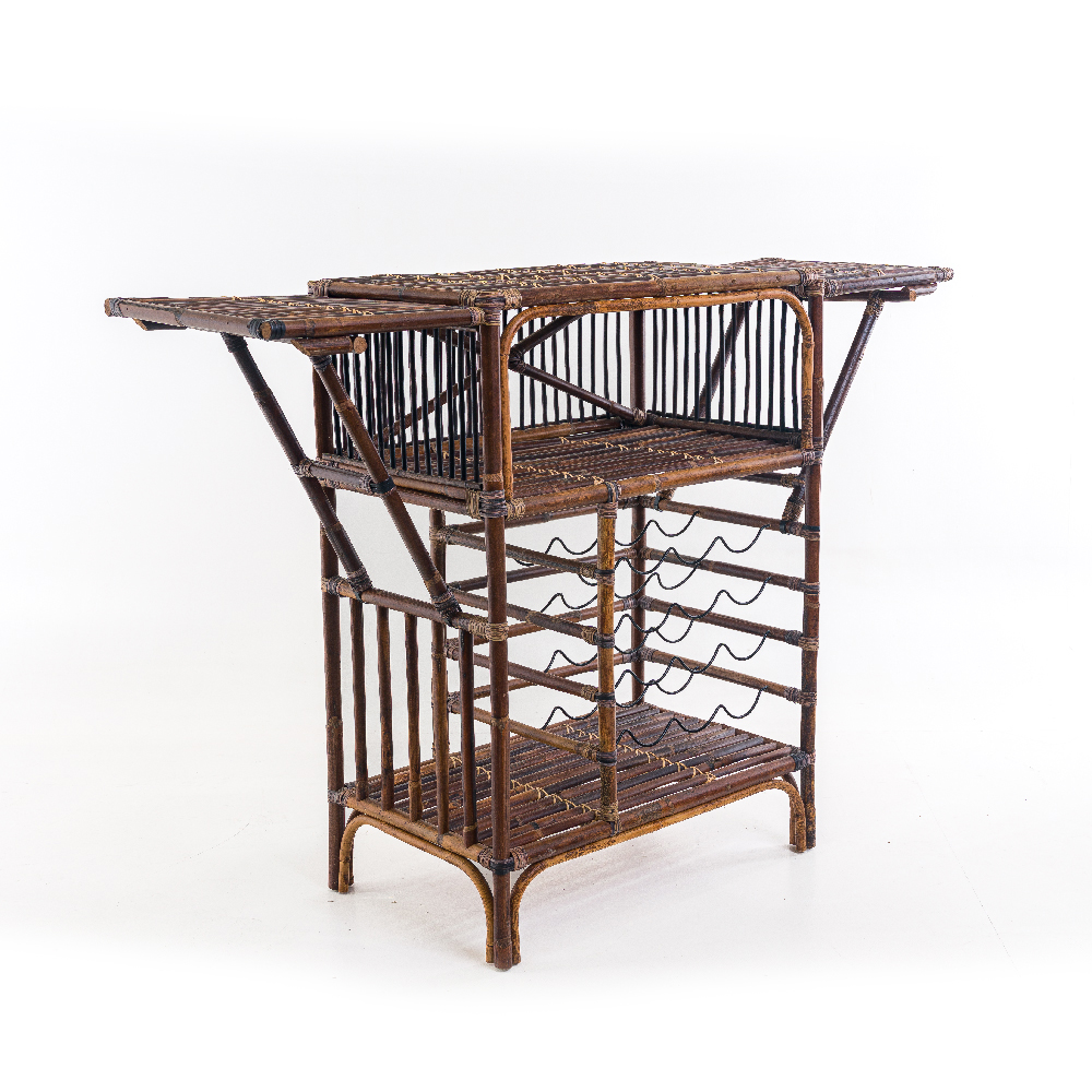 Carrinho Bar Rattan Medelin C85xL50xA70cm