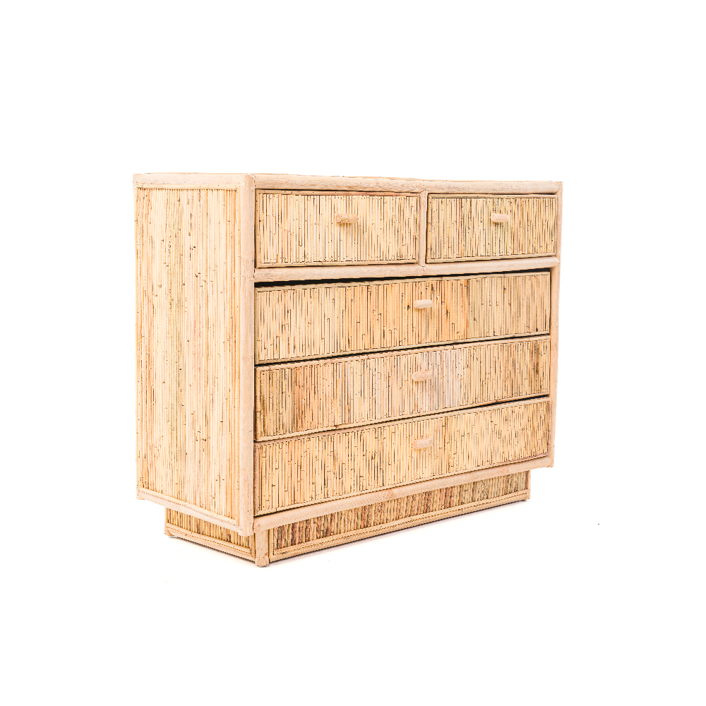 Aparador Rattan com Gavetas Isla - L:100 X P:40 X A:79 CM