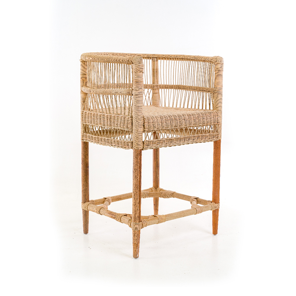 Banqueta Rattan Selayar - L:60 X P:65  X A:96 CM