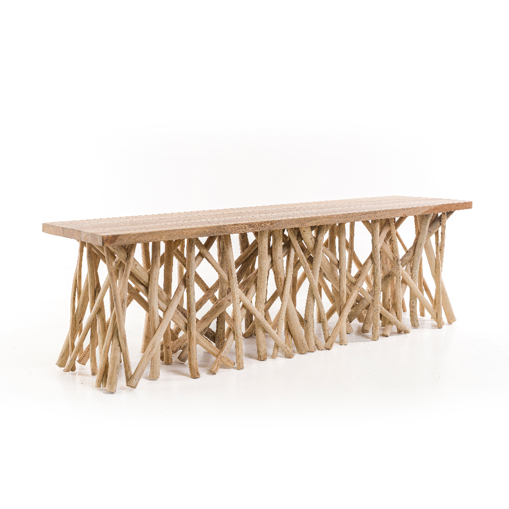 Banco Madeira Galhos - L:150 X P:40 X A:45 CM