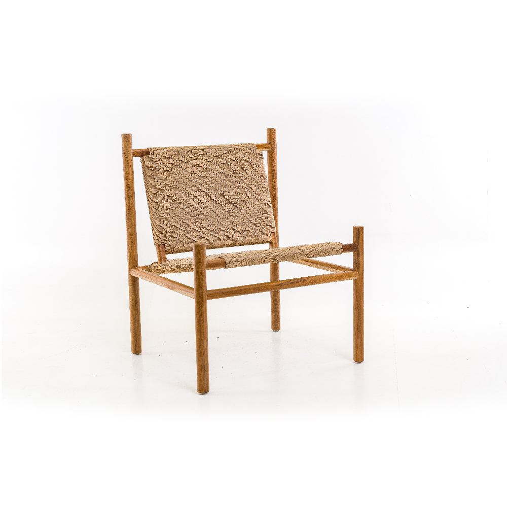 Poltrona Madeira Teca/Fibra Sintetica Arna L67xP67xA85cm